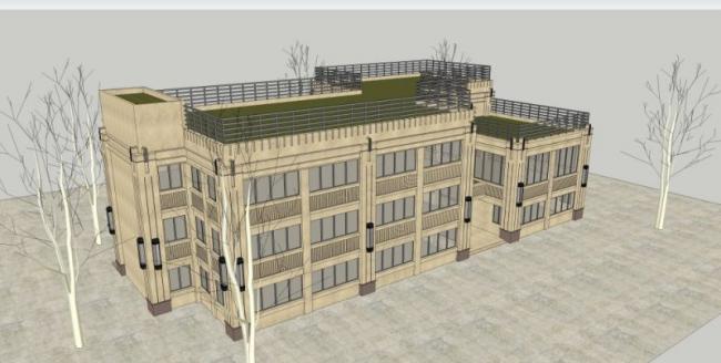 Sketchup商业模型|多层会所，现代风格