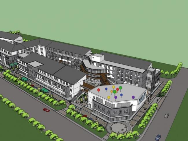 Sketchup商业模型|多层商业步行街，现代风格