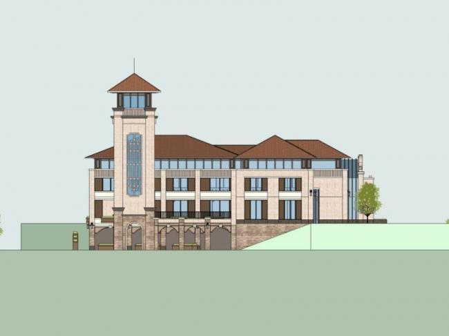 Sketchup商业模型|多层会所，古典风格