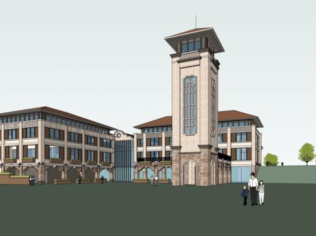 Sketchup商业模型|多层会所，古典风格