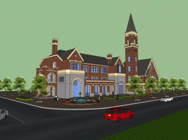 Sketchup商业模型|会所，欧式古典风格