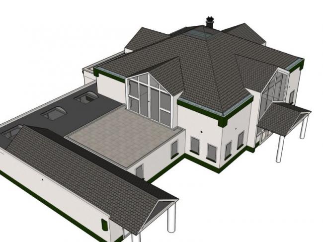 Sketchup商业模型|会所，现代中式风格