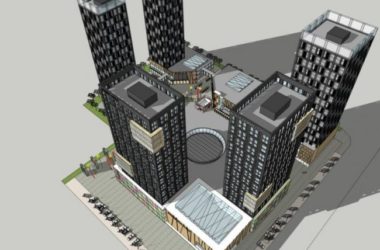 Sketchup综合体模型|多高层商业综合体，住宅，办公，现代风格-BIM建筑网