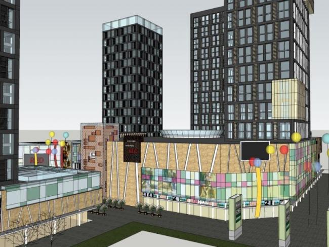 Sketchup综合体模型|多高层商业综合体，住宅，办公，现代风格