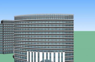 Sketchup酒店模型|高层酒店，现代风格-BIM建筑网