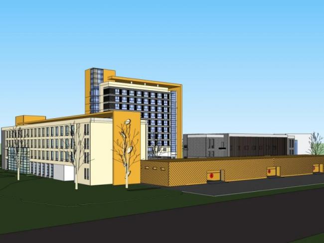 Sketchup办公模型|多层办公楼，现代风格