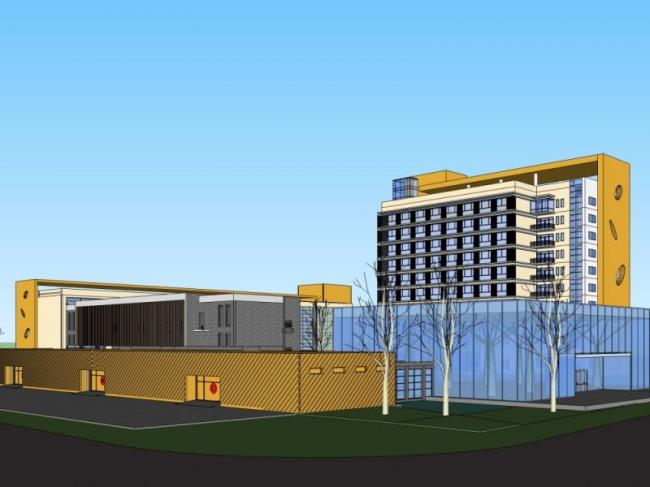 Sketchup办公模型|多层办公楼，现代风格