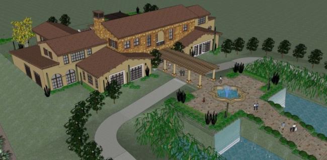 Sketchup商业模型|低层会所，古典风格