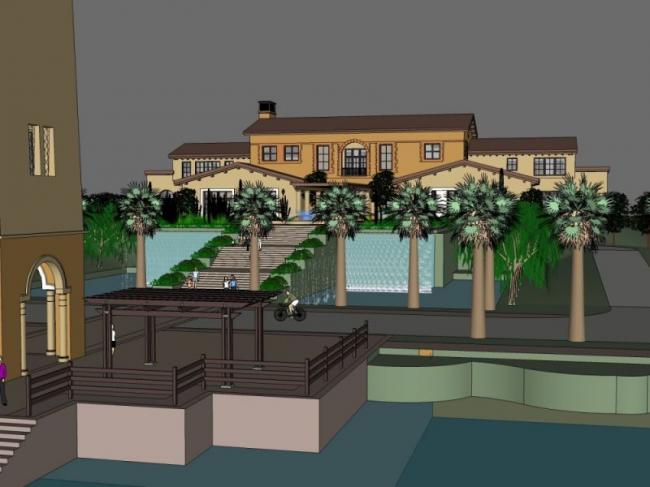 Sketchup商业模型|低层会所，古典风格