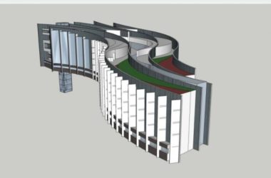 Sketchup酒店模型|多层酒店，现代风格-BIM建筑网