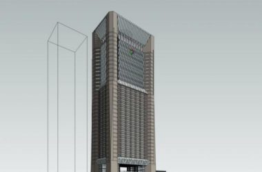 Sketchup办公模型|超高层办公楼，现代风格-BIM建筑网