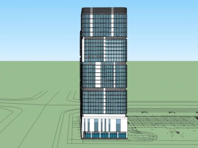 Sketchup酒店模型|高层酒店，现代风格