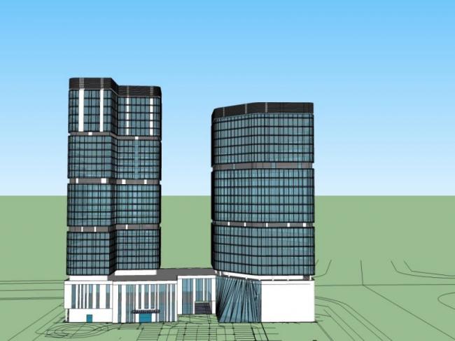 Sketchup酒店模型|高层酒店，现代风格