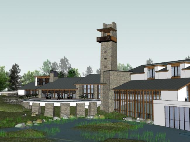 Sketchup商业模型|会所，现代中式风格