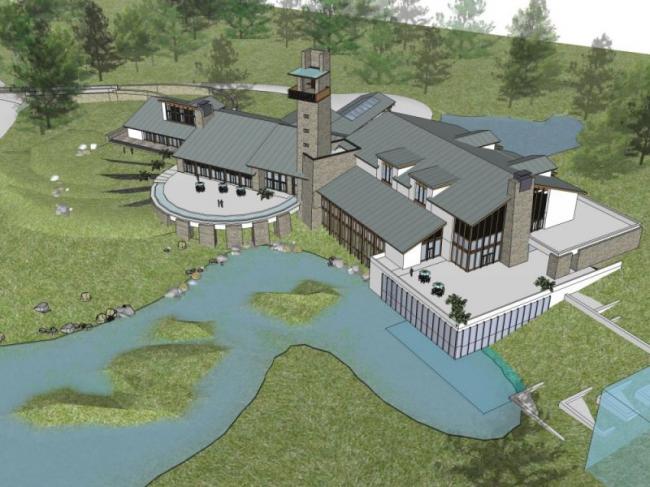 Sketchup商业模型|会所，现代中式风格