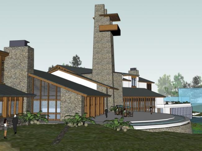 Sketchup商业模型|会所，现代中式风格