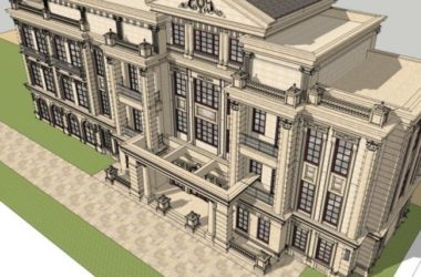 Sketchup商业模型|多层会所，法式古典风格-BIM建筑网