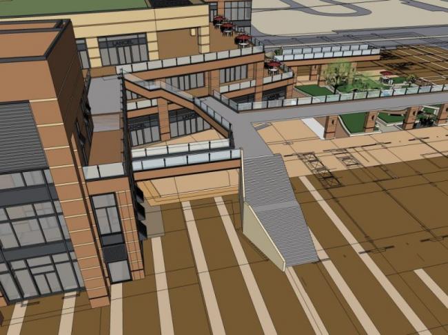 Sketchup商业模型|多层商业建筑，现代风格