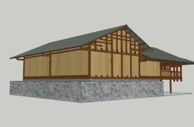 Sketchup古建筑模型|多层吊脚楼，古建，中式风格-BIM建筑网