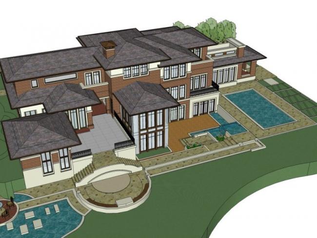 Sketchup商业模型|多层会所，现代风格