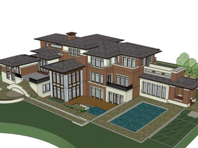 Sketchup商业模型|多层会所，现代风格