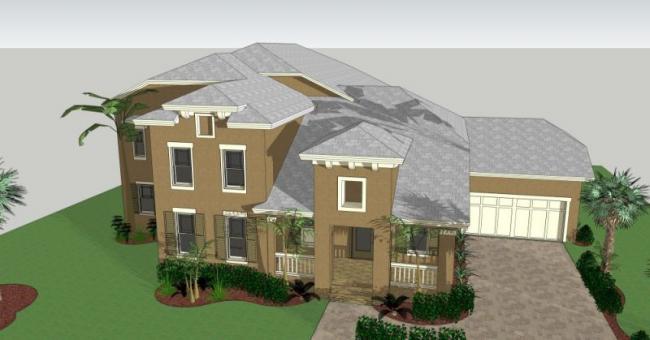 Sketchup商业模型|多层会所，现代风格