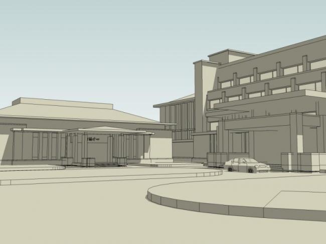 Sketchup商业模型|多层会所，现代风格