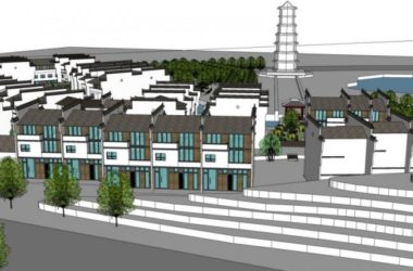 Sketchup住宅模型|徽派联排住宅，现代中式风格-BIM建筑网