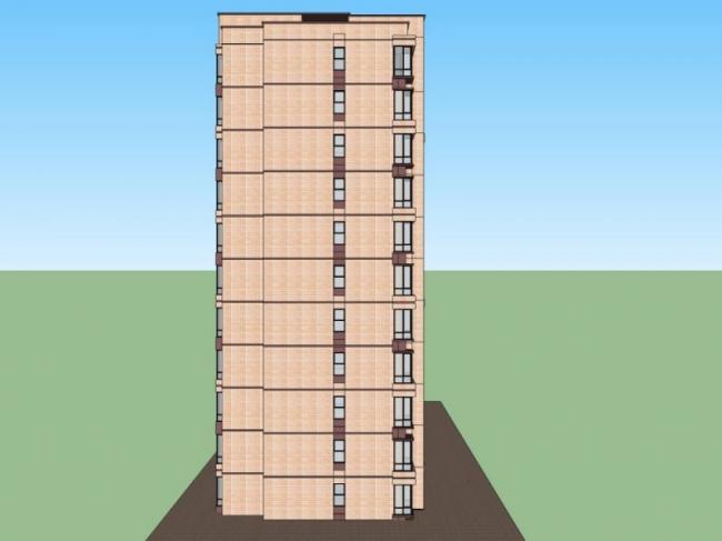 Sketchup住宅模型|小高层住宅，居住建筑，古典风格