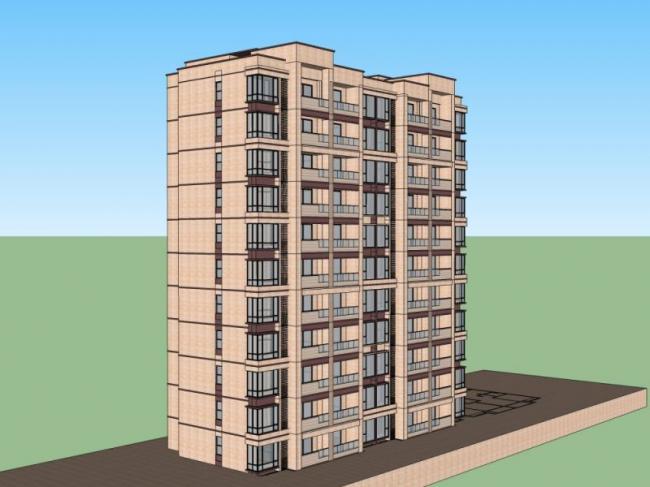 Sketchup住宅模型|小高层住宅，居住建筑，古典风格