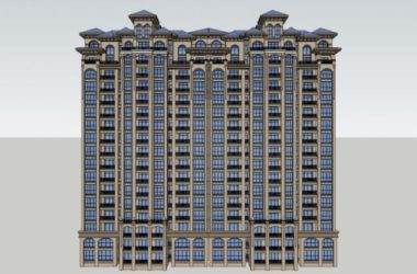 Sketchup住宅模型|高层住宅，古典风格-BIM建筑网