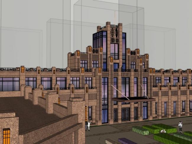 Sketchup住宅模型|欧式大门，古典风格