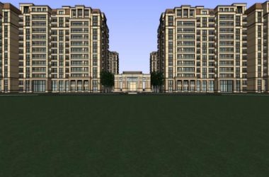 Sketchup住宅模型|小高层住宅，居住建筑，古典风格-BIM建筑网