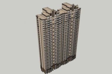 Sketchup住宅模型|超高层住宅，居住建筑，古典风格-BIM建筑网