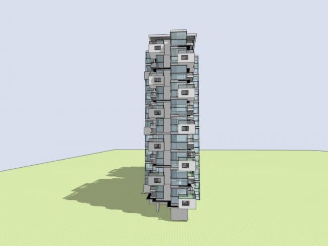 Sketchup住宅模型|高层住宅，现代风格