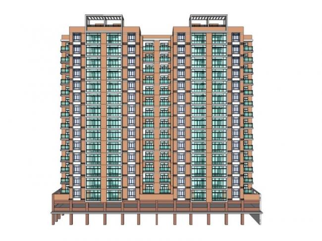 Sketchup住宅模型|高层住宅，现代风格