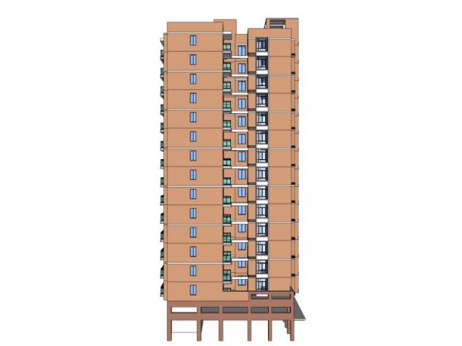 Sketchup住宅模型|高层住宅，现代风格