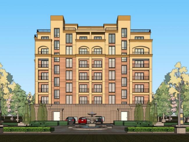 Sketchup住宅模型|多层住宅，居住建筑，古典风格