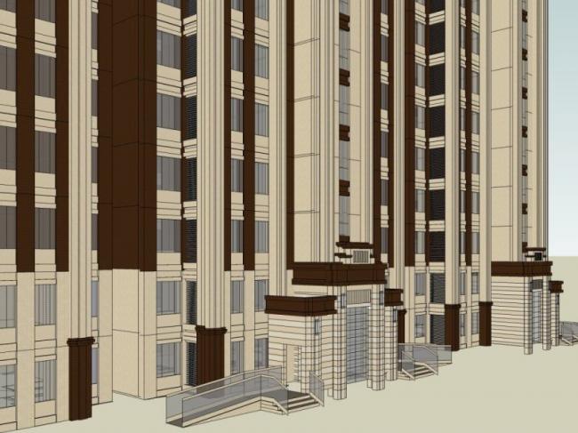 Sketchup住宅模型|高层住宅，居住建筑，古典风格