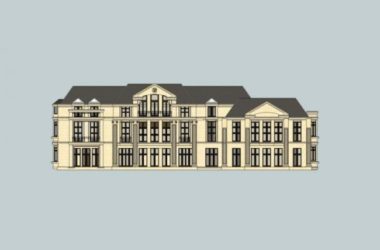 Sketchup住宅模型|多层住宅，欧式古典风格-BIM建筑网