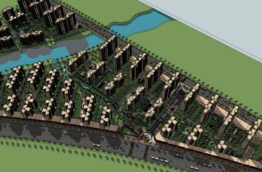 Sketchup住宅模型|高层住宅小区，居住建筑，古典风格-BIM建筑网