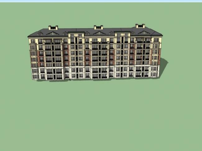 Sketchup住宅模型|多层住宅，居住建筑，古典风格