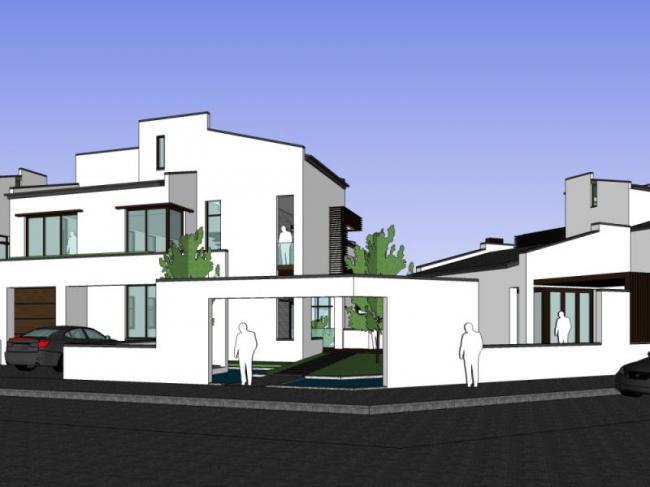 Sketchup住宅模型|多层住宅，现代中式风格
