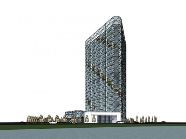 Sketchup综合体模型|多高层商业综合体，办公，酒店，现代风格