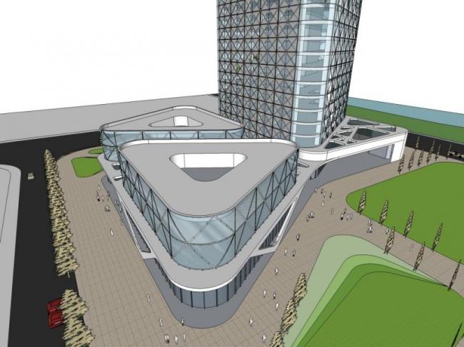 Sketchup综合体模型|多高层商业综合体，办公，酒店，现代风格