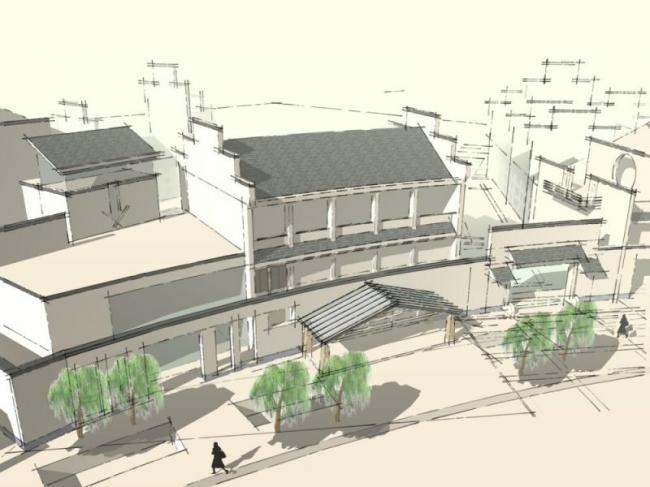 Sketchup商业模型|多层会所，中式风格