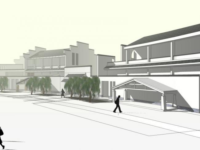 Sketchup商业模型|多层会所，中式风格