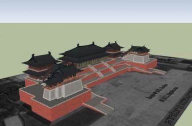 Sketchup古建筑模型|多层大明宫含元殿，中式风格，古建-BIM建筑网