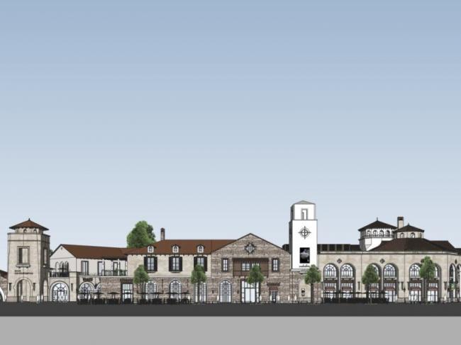 Sketchup商业模型|低层商业街，现代风格