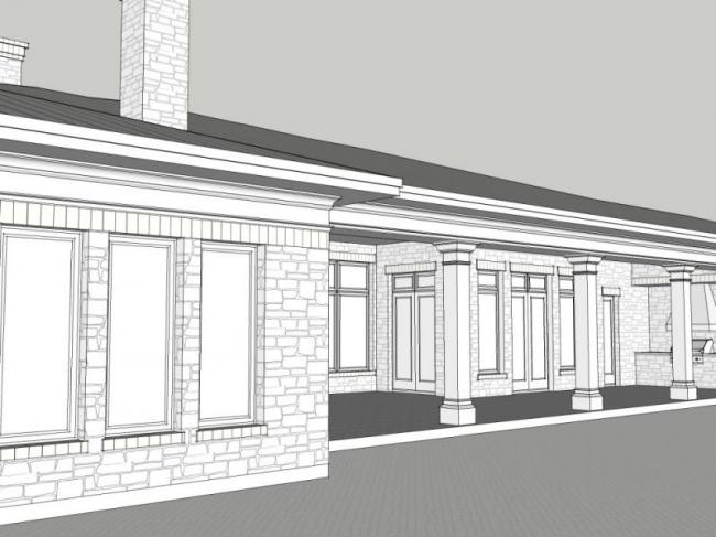 Sketchup商业模型|低层会所，欧式风格